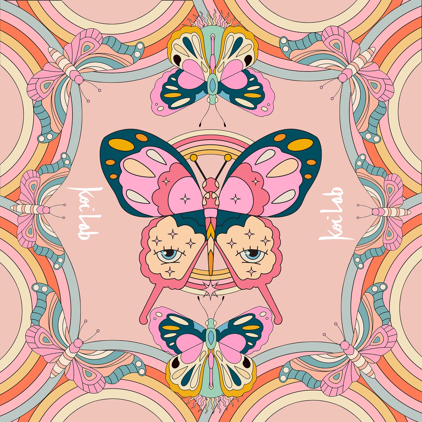 Pañuelo "Mariposa Psicodélica"